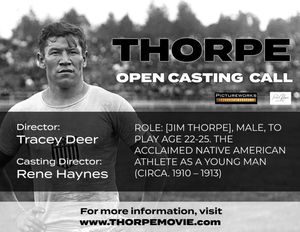 Mohawk Filmmaker Tracey Deer selected to direct THORPE, the upcoming feature film chronicling the life of Jim Thorpe, the World’s Greatest Athlete