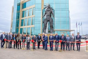 Chickasaw Nation Governor Bill Anoatubby leads Chickasaw Community Bank opening ceremonies